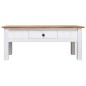 vidaXL Couchtisch Weiß 100x60x45 cm Massivholz Panama-Kiefer vidaXL Couchtisch Weiß 100x60x45 cm Massivholz Panama-Kiefer