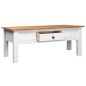 vidaXL Couchtisch Weiß 100x60x45 cm Massivholz Panama-Kiefer vidaXL Couchtisch Weiß 100x60x45 cm Massivholz Panama-Kiefer
