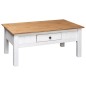 vidaXL Couchtisch Weiß 100x60x45 cm Massivholz Panama-Kiefer vidaXL Couchtisch Weiß 100x60x45 cm Massivholz Panama-Kiefer