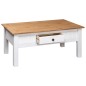 vidaXL Couchtisch Weiß 100x60x45 cm Massivholz Panama-Kiefer vidaXL Couchtisch Weiß 100x60x45 cm Massivholz Panama-Kiefer