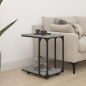 vidaXL Beistelltisch mit Rollen Grau Sonoma 50x35x55,5cm Holzwerkstoff vidaXL Beistelltisch mit Rollen Grau Sonoma 50x35x55,5cm Holzwerkstoff