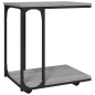 vidaXL Beistelltisch mit Rollen Grau Sonoma 50x35x55,5cm Holzwerkstoff vidaXL Beistelltisch mit Rollen Grau Sonoma 50x35x55,5cm Holzwerkstoff