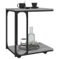 vidaXL Beistelltisch mit Rollen Grau Sonoma 50x35x55,5cm Holzwerkstoff vidaXL Beistelltisch mit Rollen Grau Sonoma 50x35x55,5cm Holzwerkstoff