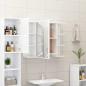 vidaXL Bad-Spiegelschrank Hochglanz-Weiß 80x20,5x64 cm Holzwerkstoff vidaXL Bad-Spiegelschrank Hochglanz-Weiß 80x20,5x64 cm Holzwerkstoff