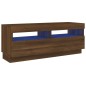 vidaXL TV-Schrank mit LED-Leuchten Braun Eichen-Optik 100x35x40 cm vidaXL TV-Schrank mit LED-Leuchten Braun Eichen-Optik 100x35x40 cm