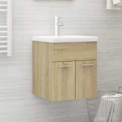 vidaXL Waschbeckenunterschrank Sonoma-Eiche 41x38,5x46cm Holzwerkstoff