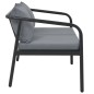 vidaXL 2-Sitzer-Gartenbank mit Auflagen Grau Aluminium vidaXL 2-Sitzer-Gartenbank mit Auflagen Grau Aluminium