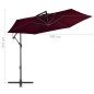 vidaXL Ampelschirm mit Alu-Mast Bordeauxrot 300 cm vidaXL Ampelschirm mit Alu-Mast Bordeauxrot 300 cm