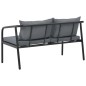 vidaXL 2-Sitzer-Gartenbank mit Auflagen Grau Aluminium vidaXL 2-Sitzer-Gartenbank mit Auflagen Grau Aluminium