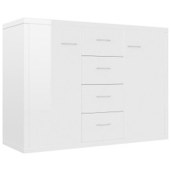 vidaXL Sideboard Hochglanz-Weiß 88x30x65 cm Holzwerkstoff