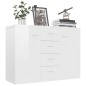 vidaXL Sideboard Hochglanz-Weiß 88x30x65 cm Holzwerkstoff vidaXL Sideboard Hochglanz-Weiß 88x30x65 cm Holzwerkstoff