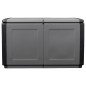 vidaXL Garten-Aufbewahrungsbox 96x53x57 cm 230 L Dunkelgrau Schwarz vidaXL Garten-Aufbewahrungsbox 96x53x57 cm 230 L Dunkelgrau Schwarz