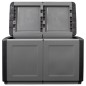 vidaXL Garten-Aufbewahrungsbox 96x53x57 cm 230 L Dunkelgrau Schwarz vidaXL Garten-Aufbewahrungsbox 96x53x57 cm 230 L Dunkelgrau Schwarz