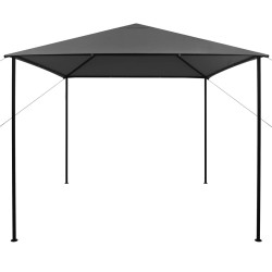 vidaXL Pavillon 3x3 m Anthrazit Stoff und Stahl 180 g/m²