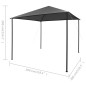 vidaXL Pavillon 3x3 m Anthrazit Stoff und Stahl 180 g/m² vidaXL Pavillon 3x3 m Anthrazit Stoff und Stahl 180 g/m²