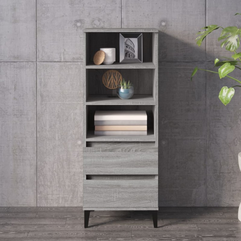 vidaXL Highboard Grau Sonoma 40x36x110 cm Holzwerkstoff vidaXL Highboard Grau Sonoma 40x36x110 cm Holzwerkstoff