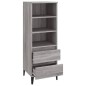 vidaXL Highboard Grau Sonoma 40x36x110 cm Holzwerkstoff vidaXL Highboard Grau Sonoma 40x36x110 cm Holzwerkstoff