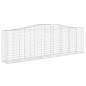 vidaXL Gabione mit Hochbogen 400x50x120/140 cm Verzinktes Eisen vidaXL Gabione mit Hochbogen 400x50x120/140 cm Verzinktes Eisen