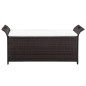 Truhenbank mit Polster 138 cm Poly Rattan Braun Truhenbank mit Polster 138 cm Poly Rattan Braun