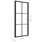 vidaXL Innentür ESG Glas und Aluminium 93x201,5 cm Schwarz vidaXL Innentür ESG Glas und Aluminium 93x201,5 cm Schwarz