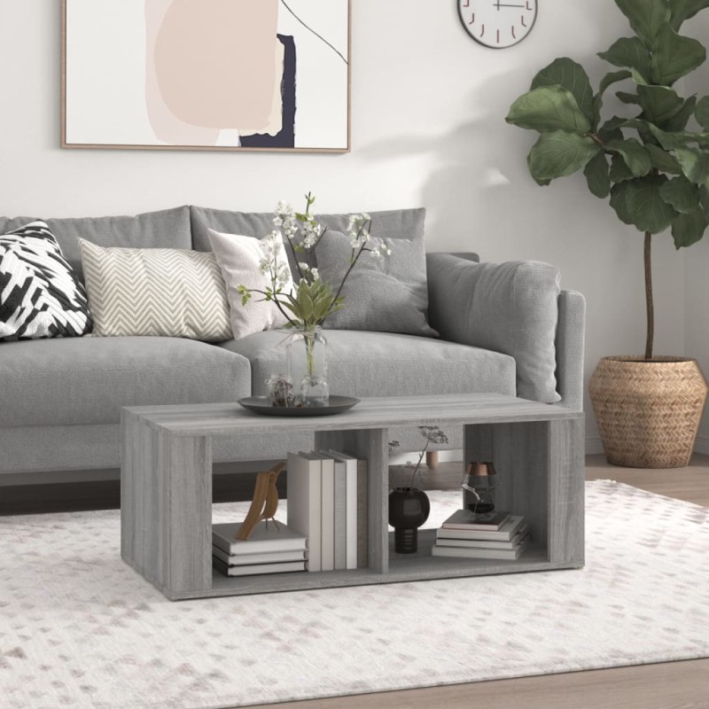 vidaXL Couchtisch Grau Sonoma 100x50x36 cm Holzwerkstoff vidaXL Couchtisch Grau Sonoma 100x50x36 cm Holzwerkstoff