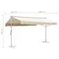 vidaXL Freistehende Markise 500x300 cm Creme vidaXL Freistehende Markise 500x300 cm Creme
