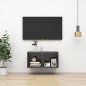 vidaXL TV-Wandschrank Grau 37x37x72 cm Holzwerkstoff vidaXL TV-Wandschrank Grau 37x37x72 cm Holzwerkstoff