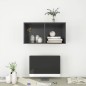 vidaXL TV-Wandschrank Grau 37x37x72 cm Holzwerkstoff vidaXL TV-Wandschrank Grau 37x37x72 cm Holzwerkstoff