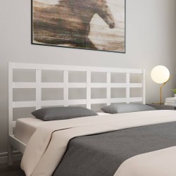 vidaXL Kopfteil Weiß 205,5x4x100 cm Massivholz Kiefer