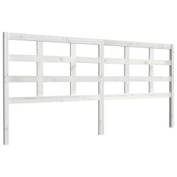 vidaXL Kopfteil Weiß 205,5x4x100 cm Massivholz Kiefer