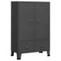vidaXL Kleiderschrank Industrie-Stil Anthrazit 67x35x107 cm Stahl vidaXL Kleiderschrank Industrie-Stil Anthrazit 67x35x107 cm Stahl