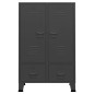 vidaXL Kleiderschrank Industrie-Stil Anthrazit 67x35x107 cm Stahl vidaXL Kleiderschrank Industrie-Stil Anthrazit 67x35x107 cm Stahl