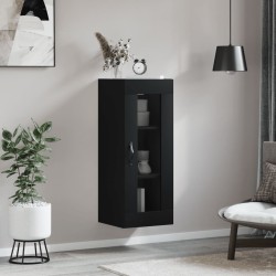 vidaXL Wandschrank Schwarz 34,5x34x90 cm