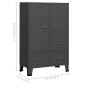 vidaXL Kleiderschrank Industrie-Stil Anthrazit 67x35x107 cm Stahl vidaXL Kleiderschrank Industrie-Stil Anthrazit 67x35x107 cm Stahl