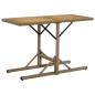 vidaXL Gartentisch Beige Massivholz Akazie und Poly Rattan vidaXL Gartentisch Beige Massivholz Akazie und Poly Rattan