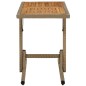 vidaXL Gartentisch Beige Massivholz Akazie und Poly Rattan vidaXL Gartentisch Beige Massivholz Akazie und Poly Rattan