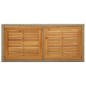 vidaXL Gartentisch Beige Massivholz Akazie und Poly Rattan vidaXL Gartentisch Beige Massivholz Akazie und Poly Rattan