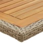 vidaXL Gartentisch Beige Massivholz Akazie und Poly Rattan vidaXL Gartentisch Beige Massivholz Akazie und Poly Rattan