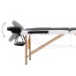 vidaXL Massageliege Klappbar 2-Zonen mit Holzgestell Schwarz und Weiß vidaXL Massageliege Klappbar 2-Zonen mit Holzgestell Schwarz und Weiß