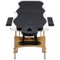 vidaXL Massageliege Klappbar 2-Zonen mit Holzgestell Schwarz und Weiß vidaXL Massageliege Klappbar 2-Zonen mit Holzgestell Schwarz und Weiß
