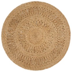 vidaXL Teppich Jute Handgeflochten 90 cm Rund