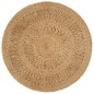 vidaXL Teppich Jute Handgeflochten 90 cm Rund vidaXL Teppich Jute Handgeflochten 90 cm Rund