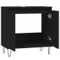 vidaXL Badschrank Schwarz 58x33x60 cm Holzwerkstoff vidaXL Badschrank Schwarz 58x33x60 cm Holzwerkstoff
