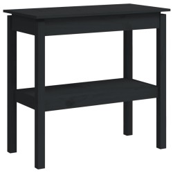 vidaXL Konsolentisch Schwarz 80x40x75 cm Massivholz Kiefer