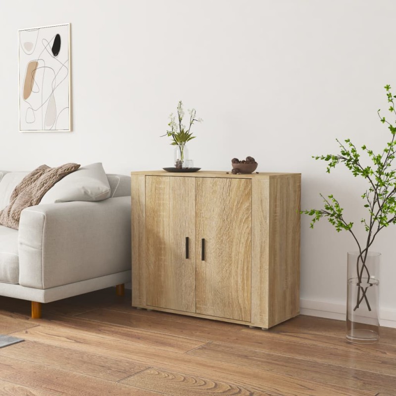 vidaXL Sideboard Sonoma-Eiche 80x33x70 cm Holzwerkstoff vidaXL Sideboard Sonoma-Eiche 80x33x70 cm Holzwerkstoff
