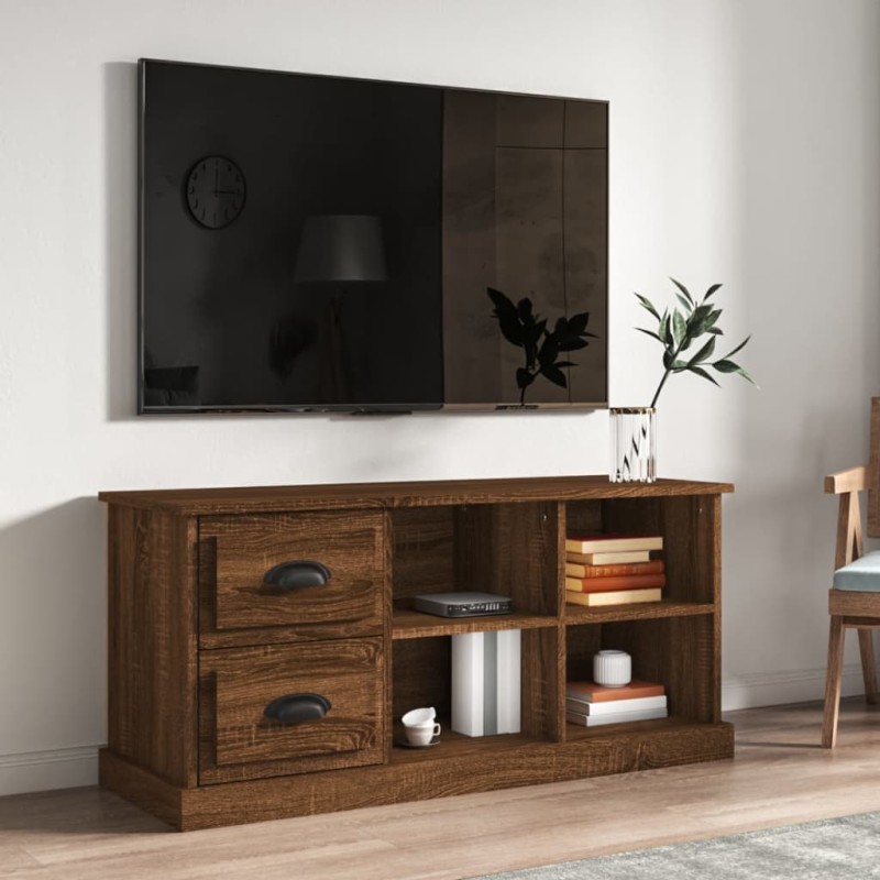 vidaXL TV-Schrank Braun Eichen-Optik 102x35,5x47,5 cm Holzwerkstoff vidaXL TV-Schrank Braun Eichen-Optik 102x35,5x47,5 cm Holzwerkstoff