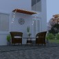 vidaXL Einziehbare Markise mit LED 250×150 cm Orange und Braun vidaXL Einziehbare Markise mit LED 250×150 cm Orange und Braun