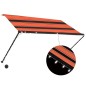 vidaXL Einziehbare Markise mit LED 250×150 cm Orange und Braun vidaXL Einziehbare Markise mit LED 250×150 cm Orange und Braun