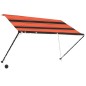 vidaXL Einziehbare Markise mit LED 250×150 cm Orange und Braun vidaXL Einziehbare Markise mit LED 250×150 cm Orange und Braun