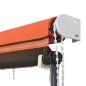 vidaXL Einziehbare Markise mit LED 250×150 cm Orange und Braun vidaXL Einziehbare Markise mit LED 250×150 cm Orange und Braun